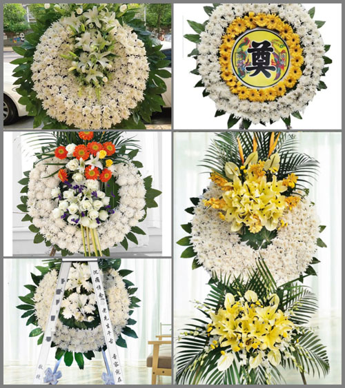 四川成都崇州市道明镇四河村花圈速递