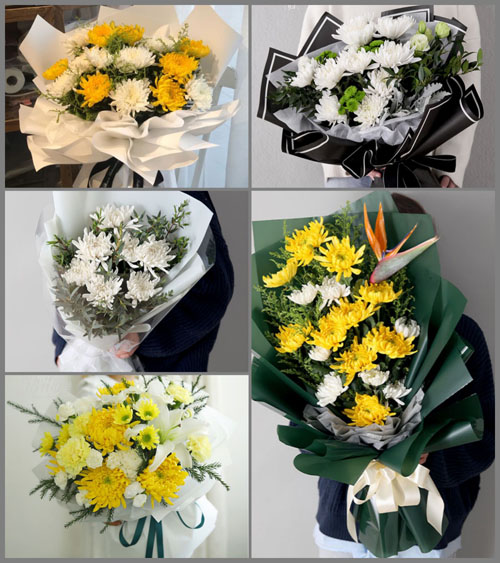 四川成都崇州市道明镇四河村白事花束代送